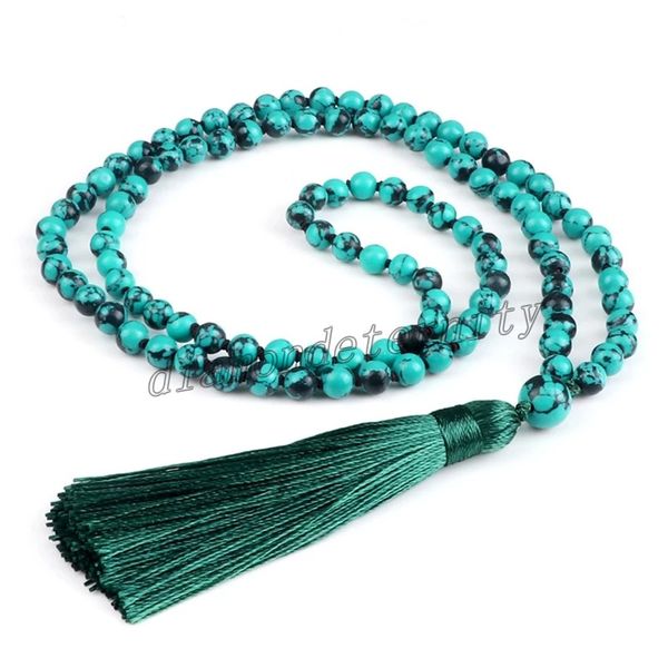 classic 108 beaded natural stone necklace for women men handmade 6mm turquoises meditation green tassel necklaces jewelry gifts, Silver
classic 108 beaded natural stone necklace for women men handmade 6mm turquoises meditation green tassel necklaces jewelry gifts, Silver