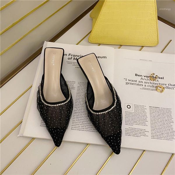 2020 summer women bling crystal low heels slippers mesh mules closed toe rhinestone gold low heels slides shoes1, Black
2020 summer women bling crystal low heels slippers mesh mules closed toe rhinestone gold low heels slides shoes1, Black