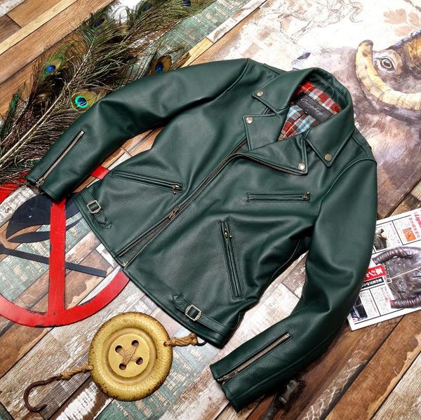 men's leather & faux increase prices at any time imported cowhide japanese oblique pull green genuine jacket, Black
men's leather & faux increase prices at any time imported cowhide japanese oblique pull green genuine jacket, Black