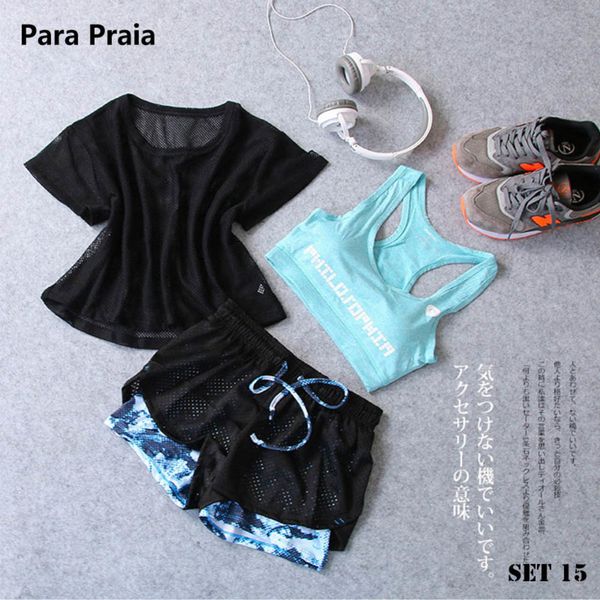 sport wear three piece yoga set sport shirt for women sports bra fitness flare pants leggings tracksuit gym leggings 15 colours c0122, Gray
sport wear three piece yoga set sport shirt for women sports bra fitness flare pants leggings tracksuit gym leggings 15 colours c0122, Gray