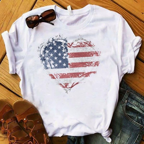 women lady t shirt american flag heart printed tshirt ladies short sleeve tee shirt women female clothes graphic t-shirt, White
women lady t shirt american flag heart printed tshirt ladies short sleeve tee shirt women female clothes graphic t-shirt, White