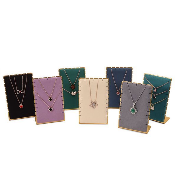 gold-plated jewelry display props microfiber multiple vertical necklace rack window counter display storage jewelry bracket, Black
gold-plated jewelry display props microfiber multiple vertical necklace rack window counter display storage jewelry bracket, Black