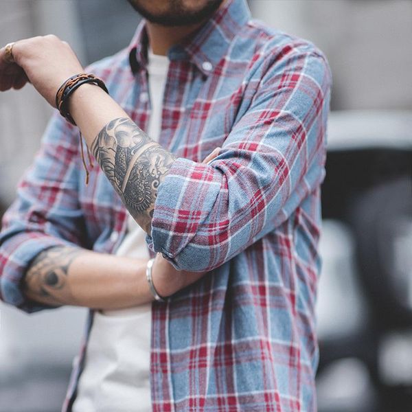 men's casual shirts 2021 retro foundation plaid shirt autumn vintage joker jacket men, White;black
men's casual shirts 2021 retro foundation plaid shirt autumn vintage joker jacket men, White;black