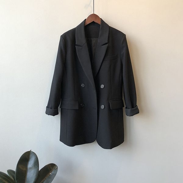 2021 new spring blazer turn down collar long sleeve vintage feminino for women elegant coat outerwear dt6h, White;black
2021 new spring blazer turn down collar long sleeve vintage feminino for women elegant coat outerwear dt6h, White;black