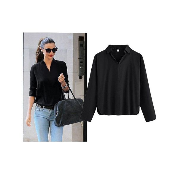 women autumn solid color blouse shirt long sleeve v-neck shirts casual office blouse temperament femme 2020, White
women autumn solid color blouse shirt long sleeve v-neck shirts casual office blouse temperament femme 2020, White