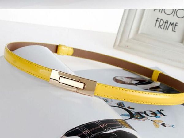 fashion thin belts for women gold rectangle buckle patent leather adjust cummerbunds female designer brand ceinture femme wmtktd, Black;brown
fashion thin belts for women gold rectangle buckle patent leather adjust cummerbunds female designer brand ceinture femme wmtktd, Black;brown