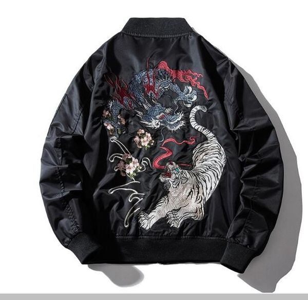 embroidery mens bomber jacket dragon tiger autumn winter pilot jacket men hip hop japanese baseball youth jacket streetwea, Black;brown
embroidery mens bomber jacket dragon tiger autumn winter pilot jacket men hip hop japanese baseball youth jacket streetwea, Black;brown