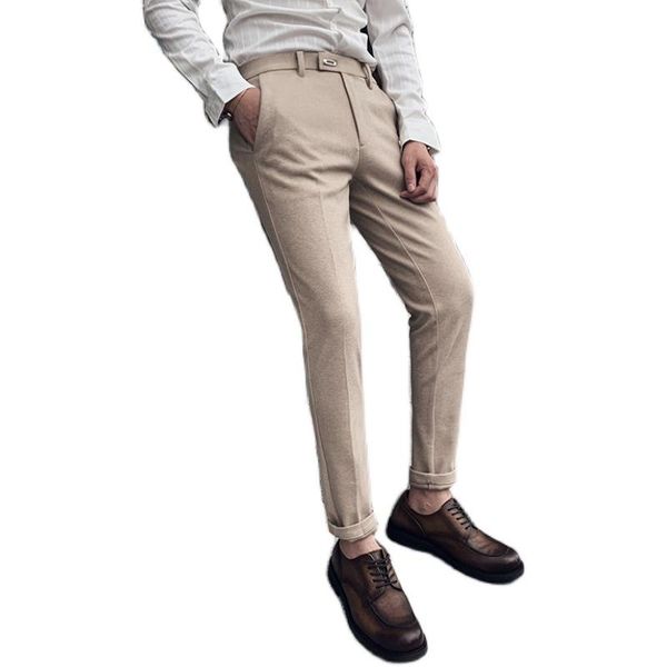 men's pants autumn and winter british casual woolen suit korean version of the trend all-match business is slim feet trousers, Black
men's pants autumn and winter british casual woolen suit korean version of the trend all-match business is slim feet trousers, Black