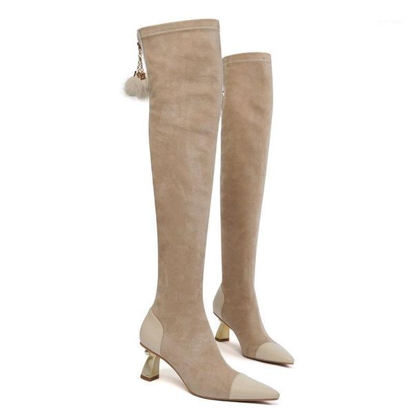 fashion new women pointed high heel boots elastic cloth long boots over the knee high casual party slip on apricot 33-401, Black
fashion new women pointed high heel boots elastic cloth long boots over the knee high casual party slip on apricot 33-401, Black