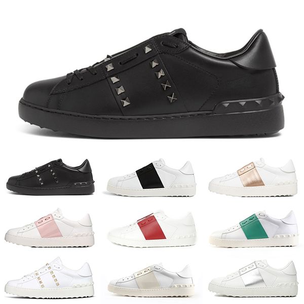 designer men women casual shoes white black green red fashion leather platform sneakers open low outdoor trainers size 35-46 
designer men women casual shoes white black green red fashion leather platform sneakers open low outdoor trainers size 35-46