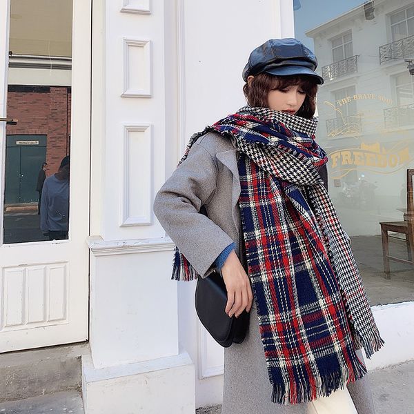 autumn and winter new double-sided plaid stripe scarf for women brand version klwe, Blue;gray
autumn and winter new double-sided plaid stripe scarf for women brand version klwe, Blue;gray
