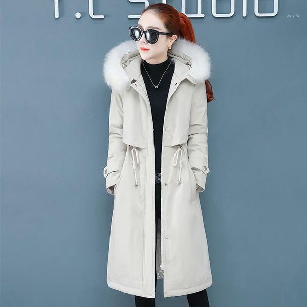 women solid fur collar hooded down coat 2019 new korean winter fashion splice zipper pockets button thickening long outerwear1, Black
women solid fur collar hooded down coat 2019 new korean winter fashion splice zipper pockets button thickening long outerwear1, Black