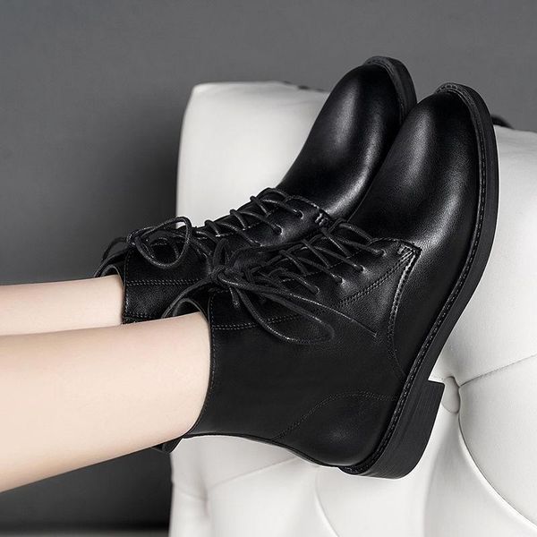 2020 new style for autumn winter female british boots fashion casual low heel chimney boots women winter shoes fur, Black 
2020 new style for autumn winter female british boots fashion casual low heel chimney boots women winter shoes fur, Black