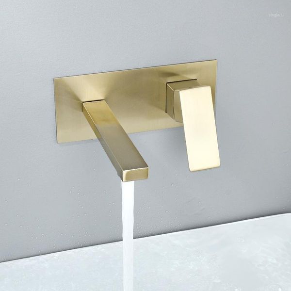 beiluode modern brushed gold wall-mount faucet square single hole switch ceramic valve bathroom sink faucet bath mixer am10221
beiluode modern brushed gold wall-mount faucet square single hole switch ceramic valve bathroom sink faucet bath mixer am10221