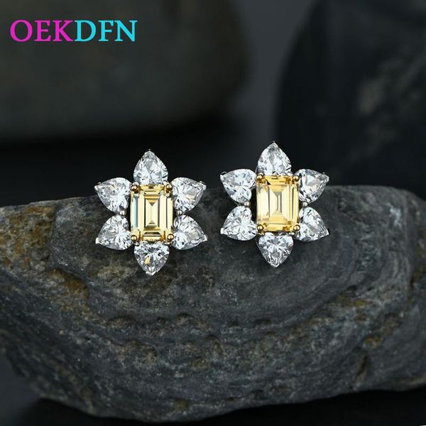 oekdfn 100% 925 sterling silver earrings emerald cut citrine created moissanite gemstone wedding engagement studs fine jewelry, Golden;silver
oekdfn 100% 925 sterling silver earrings emerald cut citrine created moissanite gemstone wedding engagement studs fine jewelry, Golden;silver