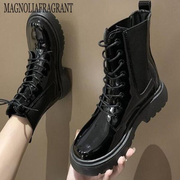 boots autumn women british style black motorcycle platform ankle female lace up shoes botas de mujer hy987 
boots autumn women british style black motorcycle platform ankle female lace up shoes botas de mujer hy987