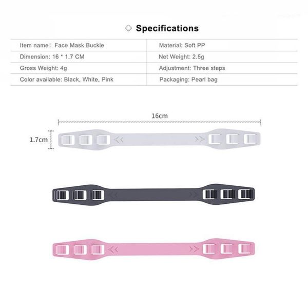 third gear adjustable mask buckle anti-skid drop anti-hole ear elastic hook extension adjustment belt accessories hooks 6pcs/set1
third gear adjustable mask buckle anti-skid drop anti-hole ear elastic hook extension adjustment belt accessories hooks 6pcs/set1