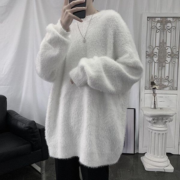 winter plush sweater men's warmth fashion casual knitted pullover men wild loose korean knitting sweaters mens clothes -2xl kg-432, White;black
winter plush sweater men's warmth fashion casual knitted pullover men wild loose korean knitting sweaters mens clothes -2xl kg-432, White;black