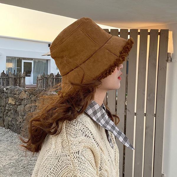 hat women autumn/winter warm lamb hair fisherman hat winter basin imitation deerskin velvet bucket, Blue;gray
hat women autumn/winter warm lamb hair fisherman hat winter basin imitation deerskin velvet bucket, Blue;gray