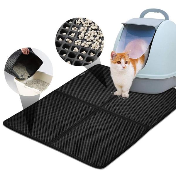 

cat beds & furniture waterproof foldable double layer honeycomb litter mat eva trapping pet clean pad products for cats accessorie