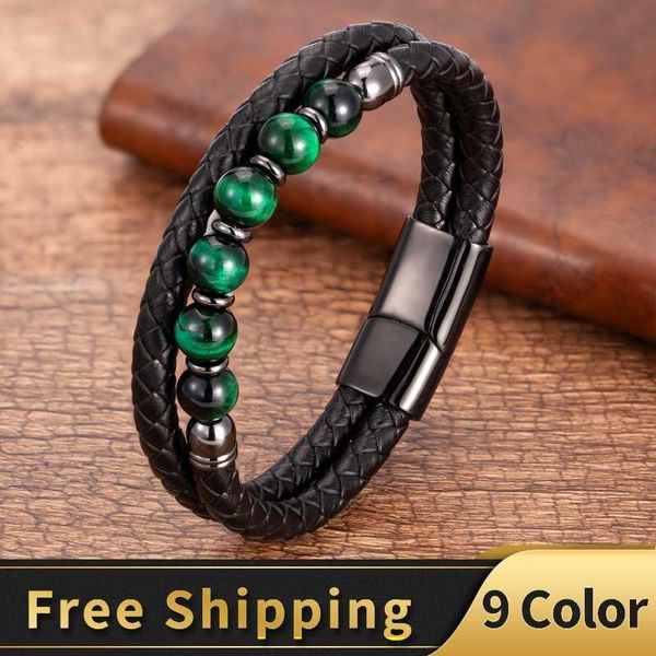 charm bracelets fashione mens jewelry round stone bracelet for men colourful tiger eye beads black leather rope chain bangles homme gifts, Golden;silver
charm bracelets fashione mens jewelry round stone bracelet for men colourful tiger eye beads black leather rope chain bangles homme gifts, Golden;silver