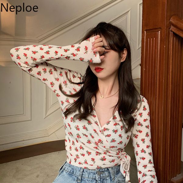 neploe flower print t shirts women spring sweet v neck long sleeve female new casual drawstring ladies tees 49644 201125, White
neploe flower print t shirts women spring sweet v neck long sleeve female new casual drawstring ladies tees 49644 201125, White
