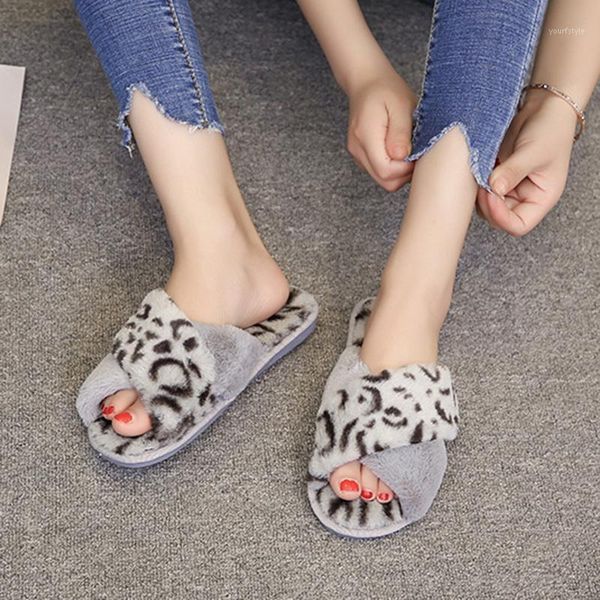 women plush home slippers leopard winter warm shoes woman slip on flats slides female faux fur slippers plus size 411, Black
women plush home slippers leopard winter warm shoes woman slip on flats slides female faux fur slippers plus size 411, Black