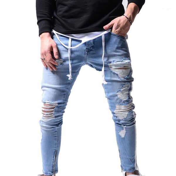 men's jeans men 2021 fashion slim pencil pants stretchy ripped skinny biker casual hole design streetwear1, Blue
men's jeans men 2021 fashion slim pencil pants stretchy ripped skinny biker casual hole design streetwear1, Blue