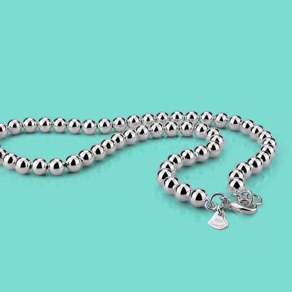 minimalist 100% 925 sterling silver necklace glossy 6mm bead chain original silver men's chokers necklaces charm jewelry
minimalist 100% 925 sterling silver necklace glossy 6mm bead chain original silver men's chokers necklaces charm jewelry