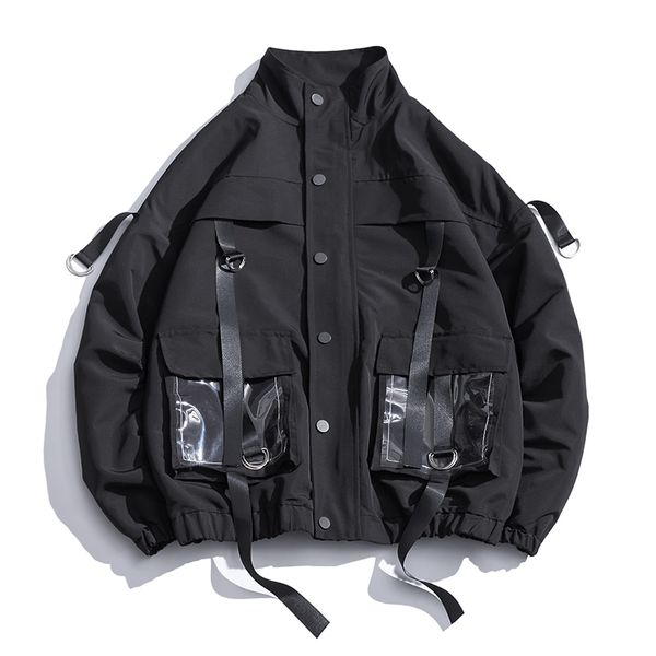 new arrival men fashion men's overalls jacket transparent pocket coat loose-fitting hip hop ins couple wind jacket us size 201114, Black;brown
new arrival men fashion men's overalls jacket transparent pocket coat loose-fitting hip hop ins couple wind jacket us size 201114, Black;brown