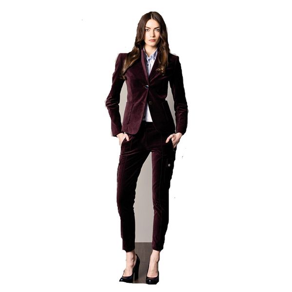 fashion grape women tuxedos shawl lapel suit for women two button business womens velvet suits office uniform 2 piece set, White;black
fashion grape women tuxedos shawl lapel suit for women two button business womens velvet suits office uniform 2 piece set, White;black