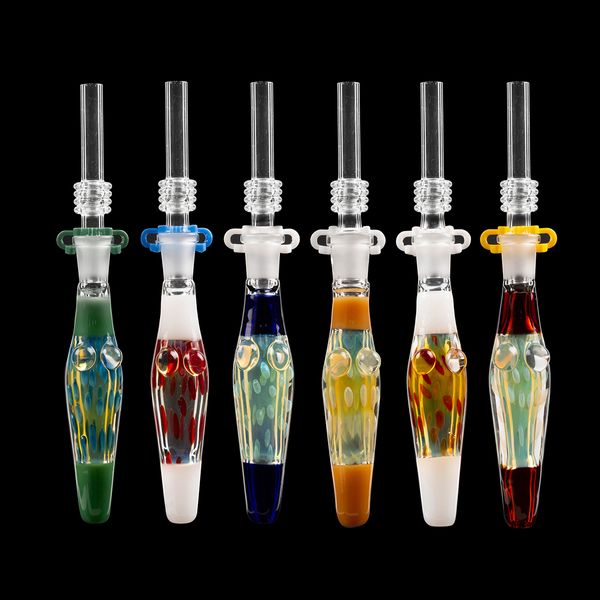 Image of smoking accessories Glass Nectar Nector Collector Kit with Quartz Tips Dab Straw Oil Rigs Silicone Smoking Pipe glass pipe dab rig