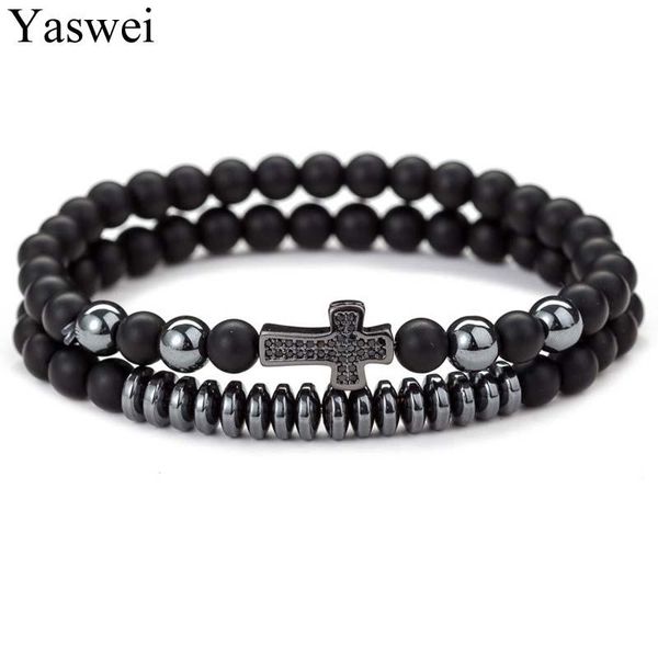 2pcs/set natural stone 6mm bead strand bracelets bangles for men zircon cross charm matte black jewelry gifts
2pcs/set natural stone 6mm bead strand bracelets bangles for men zircon cross charm matte black jewelry gifts