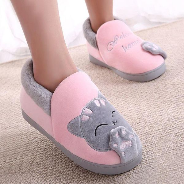 women slippers winter warm plush house embroidery lovely cat home indoor shoes men ladies lovers couples zapatillas mujer, Black
women slippers winter warm plush house embroidery lovely cat home indoor shoes men ladies lovers couples zapatillas mujer, Black