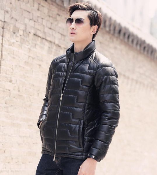 men's leather & faux real sheep skin jacket men genuine sheepskin duck down coat parkas 2021 winter warm thick male windproof outerwear, Black
men's leather & faux real sheep skin jacket men genuine sheepskin duck down coat parkas 2021 winter warm thick male windproof outerwear, Black