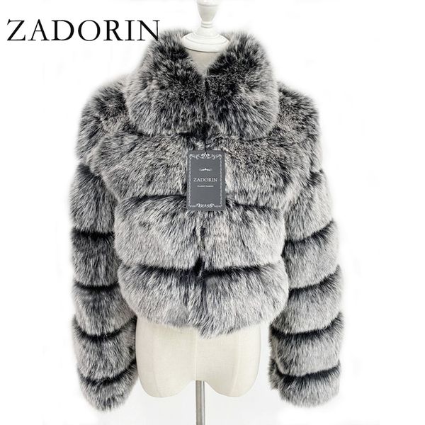 zadorin fashion cropped faux fox plus size turn down collar winter coat women fluffy fur jacket 201029, Black
zadorin fashion cropped faux fox plus size turn down collar winter coat women fluffy fur jacket 201029, Black