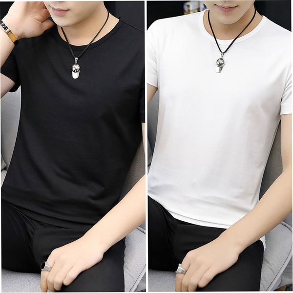 2021 new 2pcs/lot short sleeve t- shirt o-neck soft solid elastic breathable men half-sleeved t-shirt camisas chemise homme ax6j, White;black
2021 new 2pcs/lot short sleeve t- shirt o-neck soft solid elastic breathable men half-sleeved t-shirt camisas chemise homme ax6j, White;black