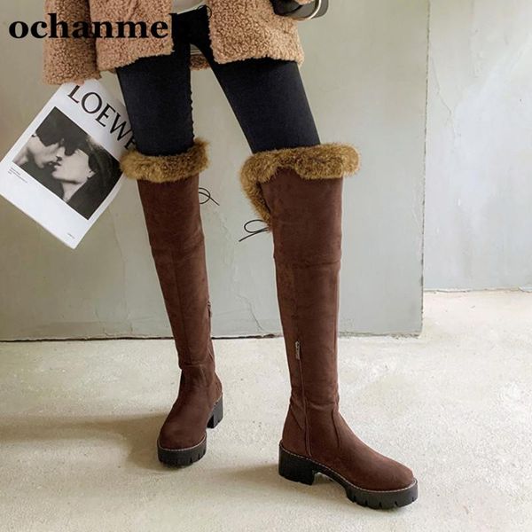 boots ochanmeb 2021 winter real fur snow women warm thick fleece over-the-knee woman long knee high shoes, Black
boots ochanmeb 2021 winter real fur snow women warm thick fleece over-the-knee woman long knee high shoes, Black