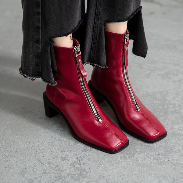 2020 women winter in front zip mujer fancy toe square foot short skin shoes woman high heels zapatos fashion boots 3k9s, Black
2020 women winter in front zip mujer fancy toe square foot short skin shoes woman high heels zapatos fashion boots 3k9s, Black