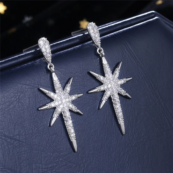 trendy men women earrings white gold plated micro paved cz star cross earrings punk rock hip hop jewelry, Golden;silver
trendy men women earrings white gold plated micro paved cz star cross earrings punk rock hip hop jewelry, Golden;silver