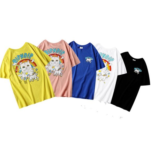 ripndip rainbow unicorn fashion designer clothing high for matching cat color printing short sleeve cotton women quality men and t-shir jibb, Black
ripndip rainbow unicorn fashion designer clothing high for matching cat color printing short sleeve cotton women quality men and t-shir jibb, Black