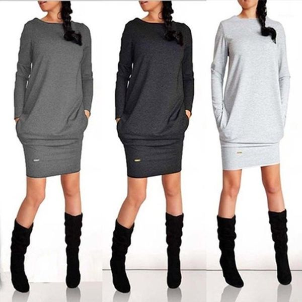 women casual dress 2019 spring autumn solid long sleeve dress slim bodycon mini plus size vestidos female clothing1, Black;gray
women casual dress 2019 spring autumn solid long sleeve dress slim bodycon mini plus size vestidos female clothing1, Black;gray