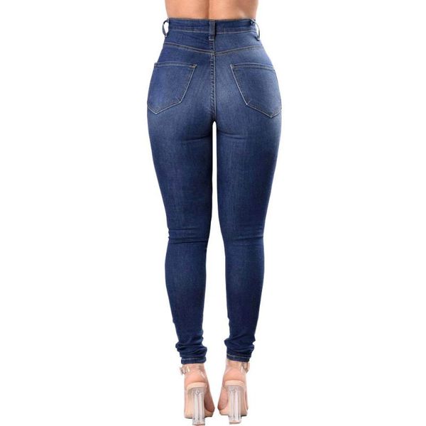 women's jeans high waist women slim washed ripped hole gradient long denim regular pants z0312, Blue
women's jeans high waist women slim washed ripped hole gradient long denim regular pants z0312, Blue