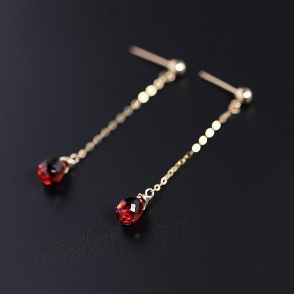 dmbs093 faceted water drop garnet earrings gemstones female genuine 14k gold injection red gemstone ear line customization, Silver
dmbs093 faceted water drop garnet earrings gemstones female genuine 14k gold injection red gemstone ear line customization, Silver
