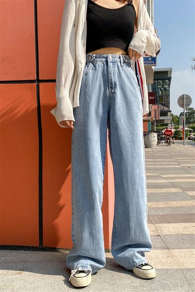 mom jeans women's jeans baggay high waist straight pants women 2020 white black fashion casual loose undefined trousers y1214, Blue
mom jeans women's jeans baggay high waist straight pants women 2020 white black fashion casual loose undefined trousers y1214, Blue