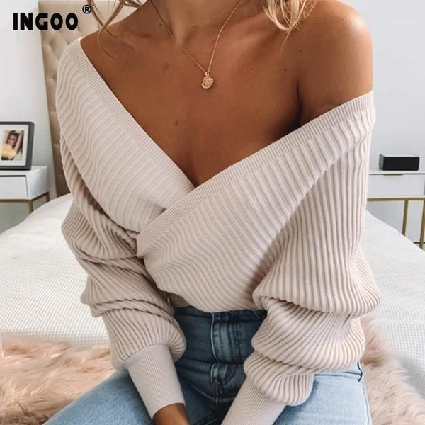 off shoulder oversized sweater pullover wrap v neck backless puff sleeve elegance loose autumn winter solid sweaters1, White;black
off shoulder oversized sweater pullover wrap v neck backless puff sleeve elegance loose autumn winter solid sweaters1, White;black