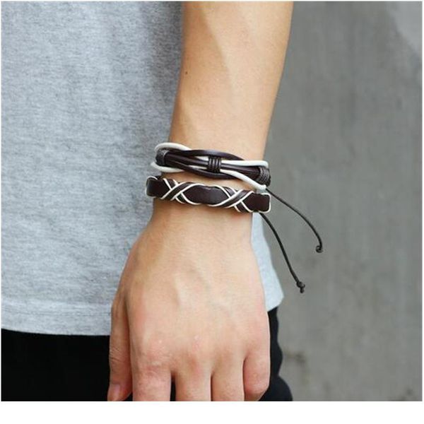 5pcs/set bracelet men multilayer leather bangles punk charm braided multi layer wrap trendy bracelet armband pulser sqclog, Golden;silver
5pcs/set bracelet men multilayer leather bangles punk charm braided multi layer wrap trendy bracelet armband pulser sqclog, Golden;silver