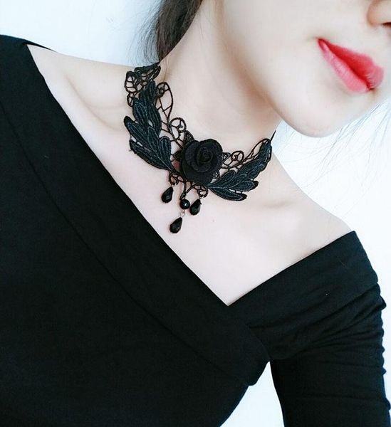 chokers 2021 collares gothic crystal black lace neck choker necklace vintage victorian women chocker punk jewelry, Golden;silver
chokers 2021 collares gothic crystal black lace neck choker necklace vintage victorian women chocker punk jewelry, Golden;silver