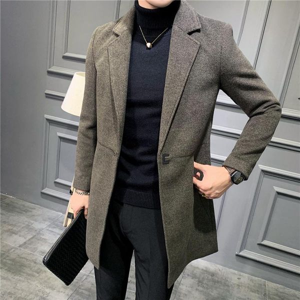 new winter man warm overcoat woolen cloth long wool coat in male han edition cloth leisure coat, Black
new winter man warm overcoat woolen cloth long wool coat in male han edition cloth leisure coat, Black