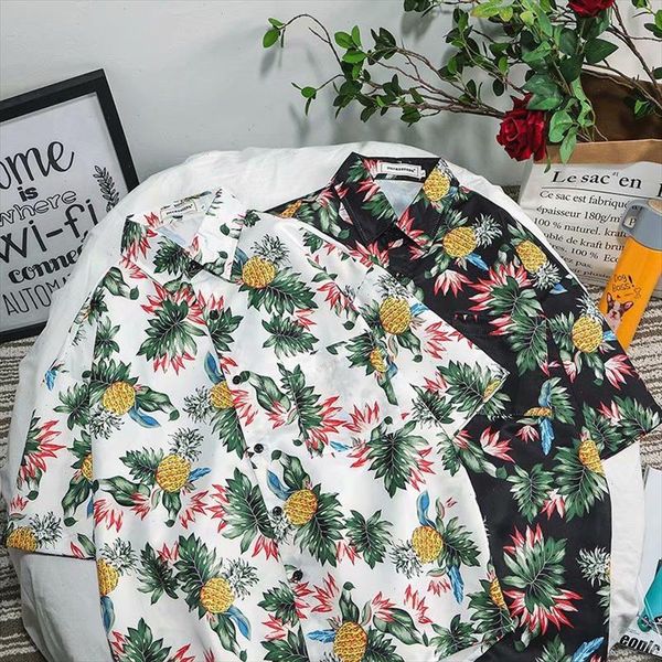 summer mens hawaiian shirt loose printed short sleeve big us size hawaii men beach leaves flower pineapple shirts, White;black
summer mens hawaiian shirt loose printed short sleeve big us size hawaii men beach leaves flower pineapple shirts, White;black